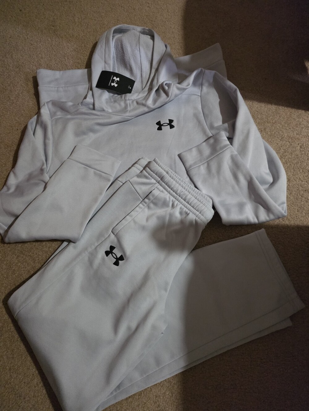 Under Armour Youth Light Gray(blue White) Set XL